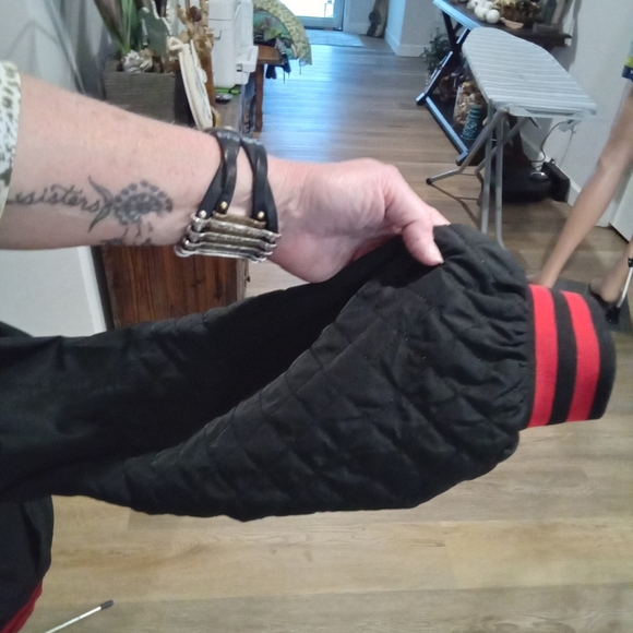 G-NET Size XXL Black and Red Men's Bomber Jacket - Picture 5 of 11